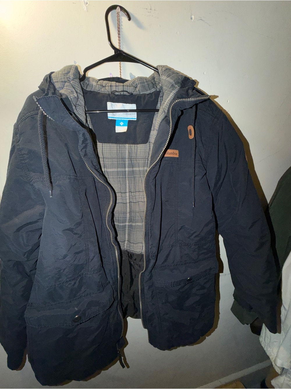 Men's Columbia Navy Hooded Winter Jacket